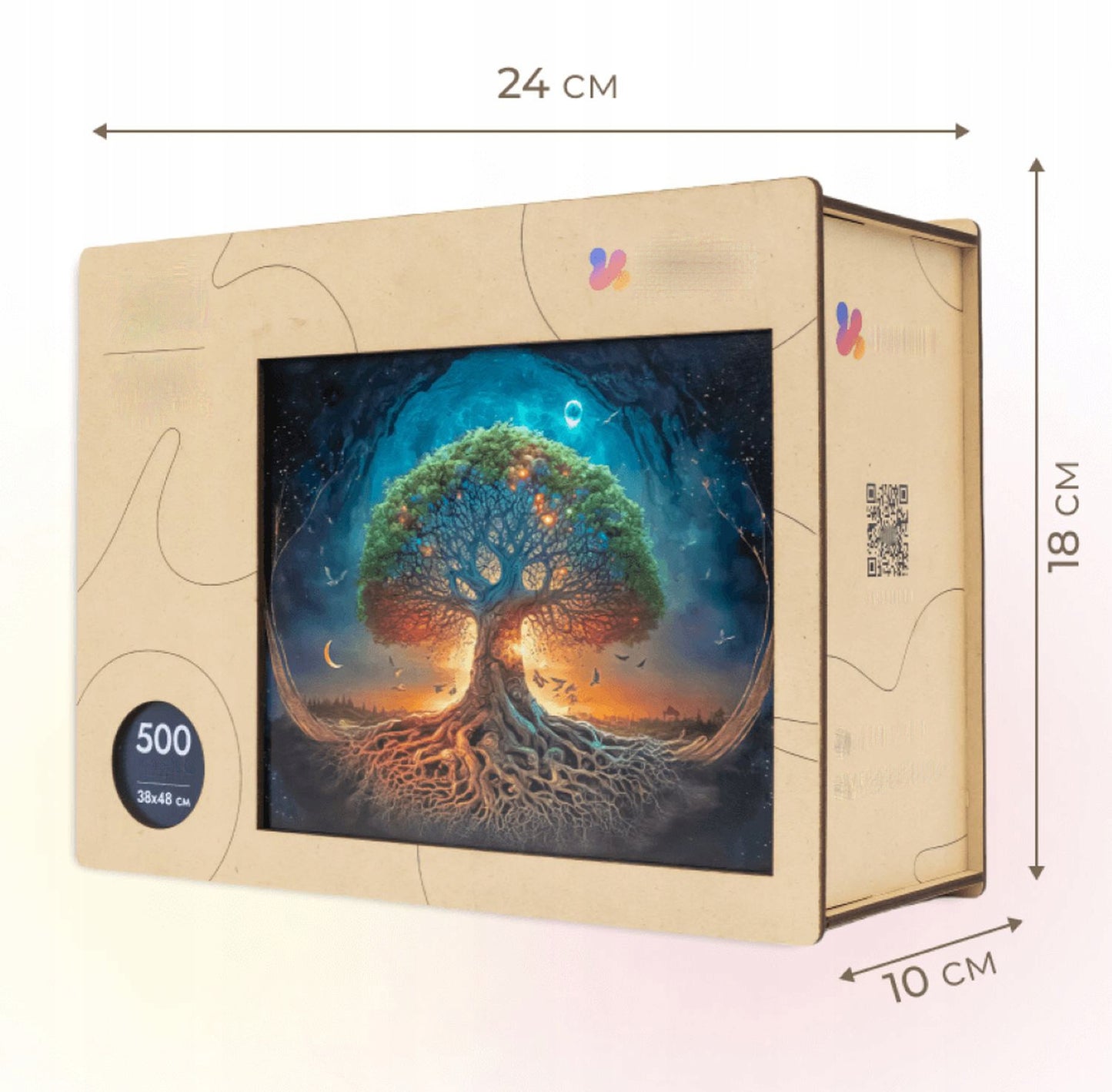 PW025e - Wooden puzzles "Moon tree" (500pcs)