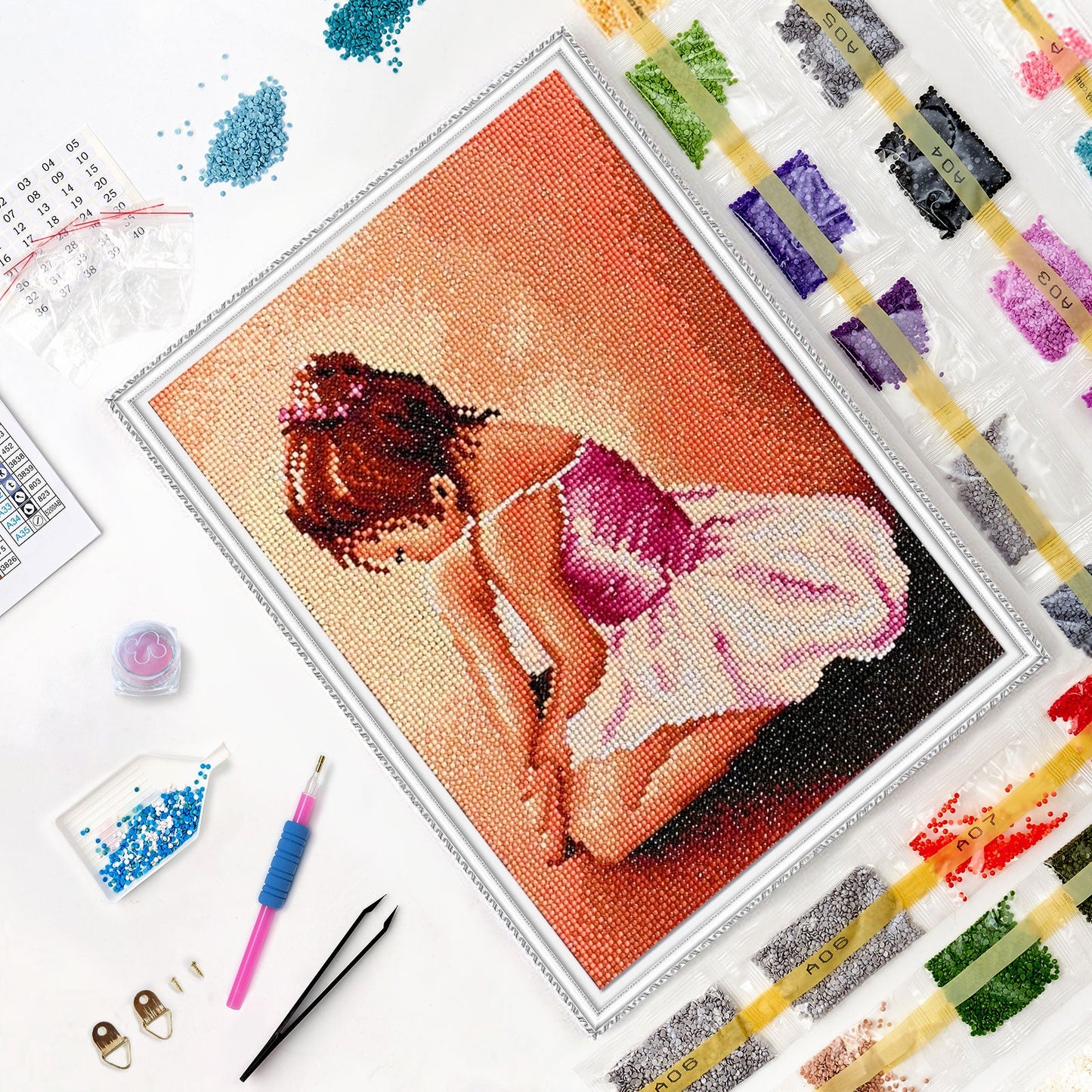 Діамантова картина - LE038E - Балерина дитина