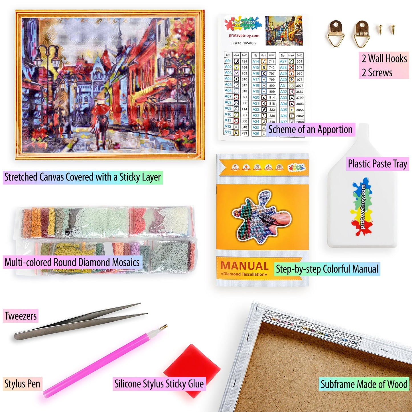 Diamond painting - LG248e - European Town Image 5