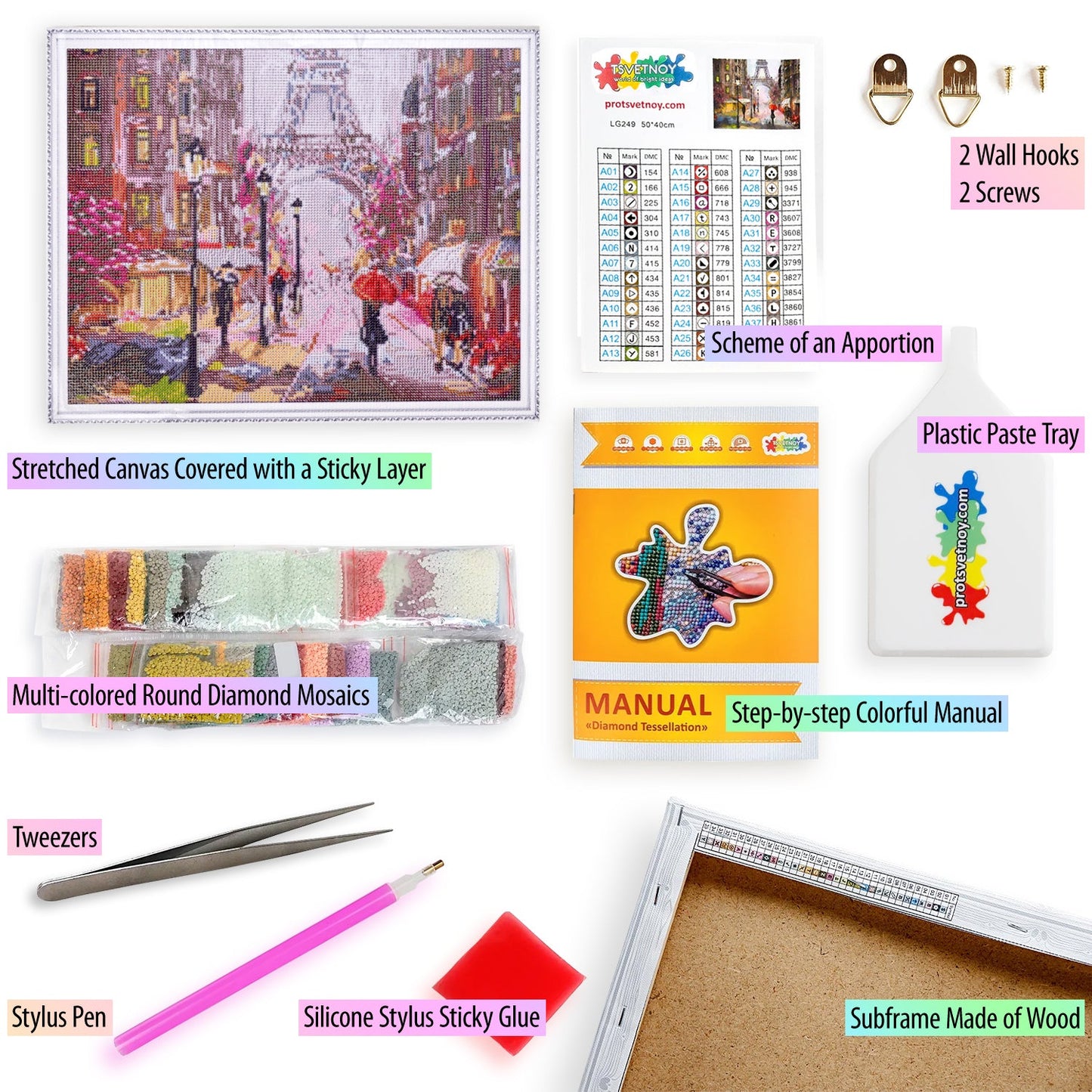 Diamond painting - LG249e - Paris in the Rain Image 5