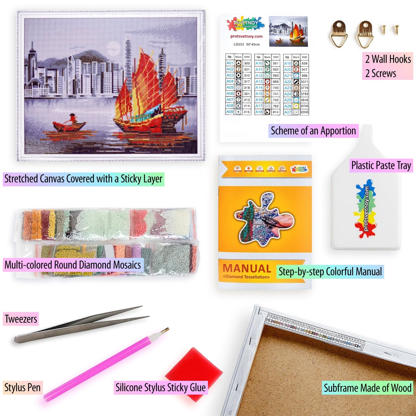 Diamond painting - LG253e - Hong Kong by Night Image 5