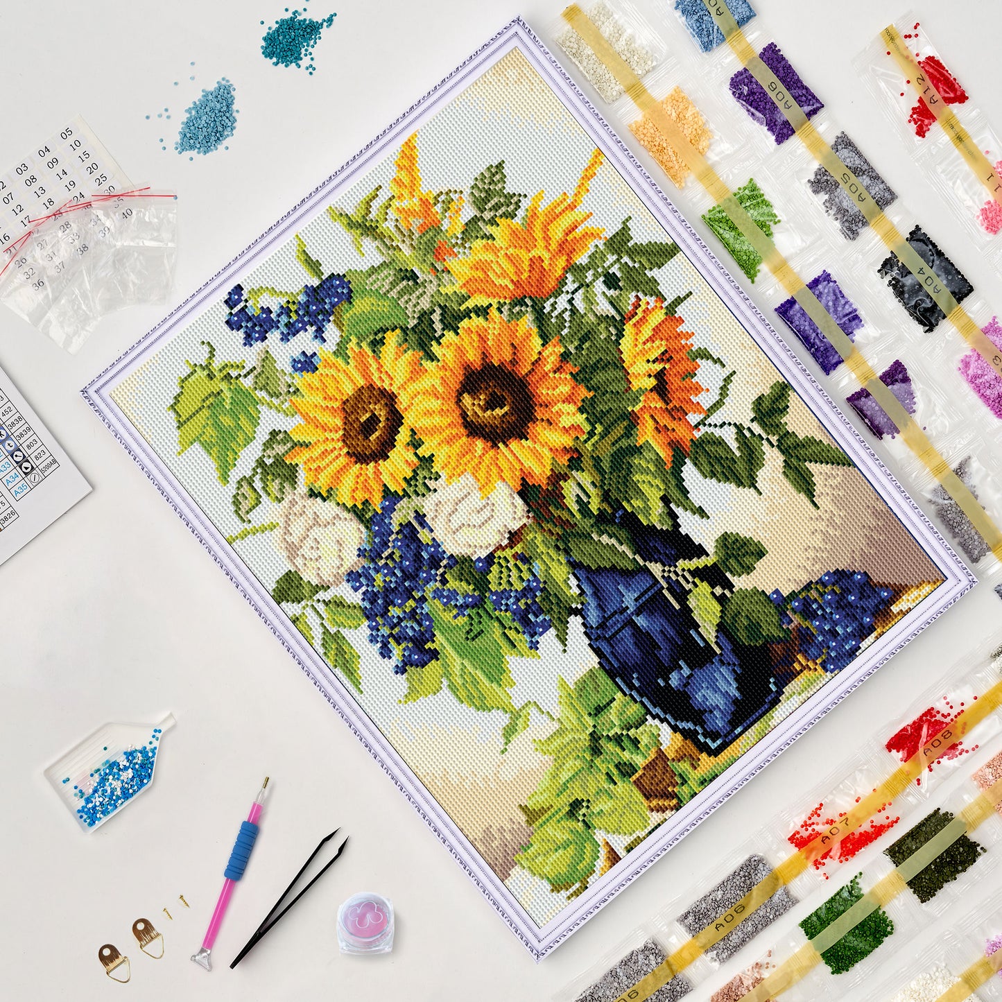 Diamond Painting - LG342e - Golden sunflowers bouquet