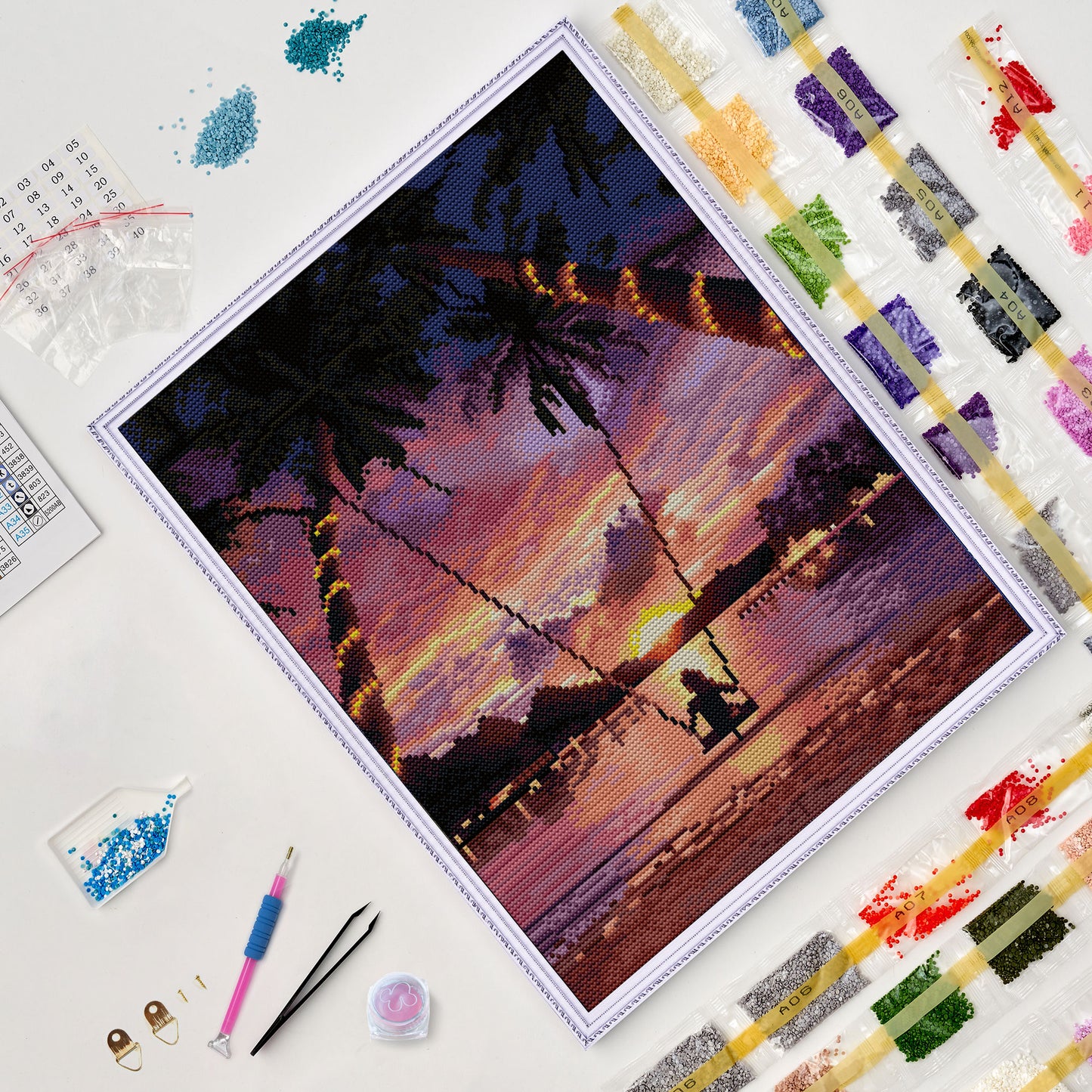 Живопись бриллиантами - LG343E - Swing in Sunset