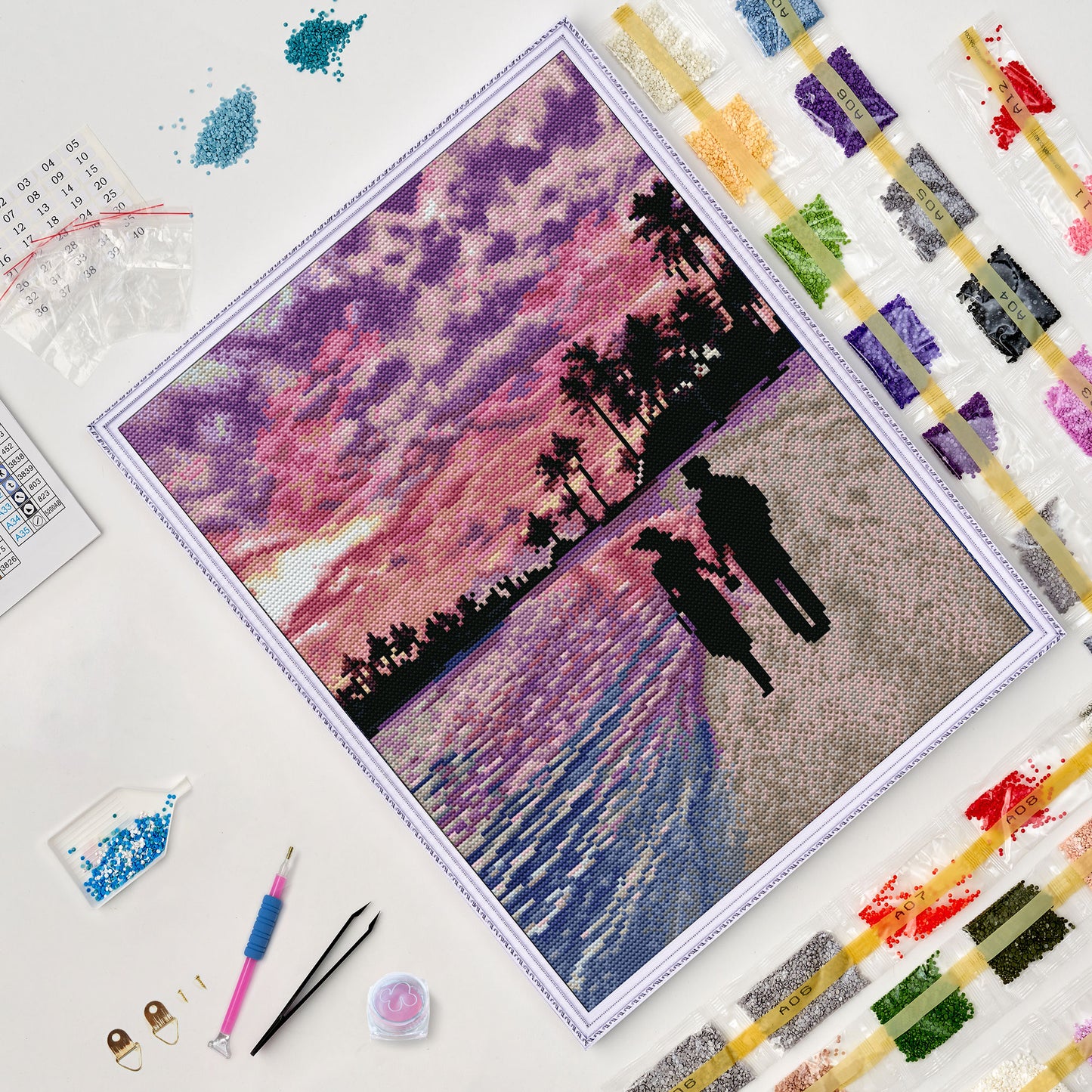 Diamantmalerei - LG346E - Romantischer Walk