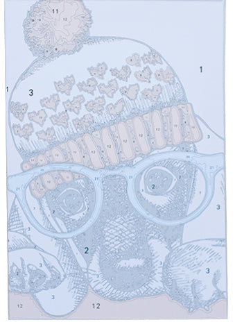 Painting by numbers - MC1079e - Fashionable dog Image 6