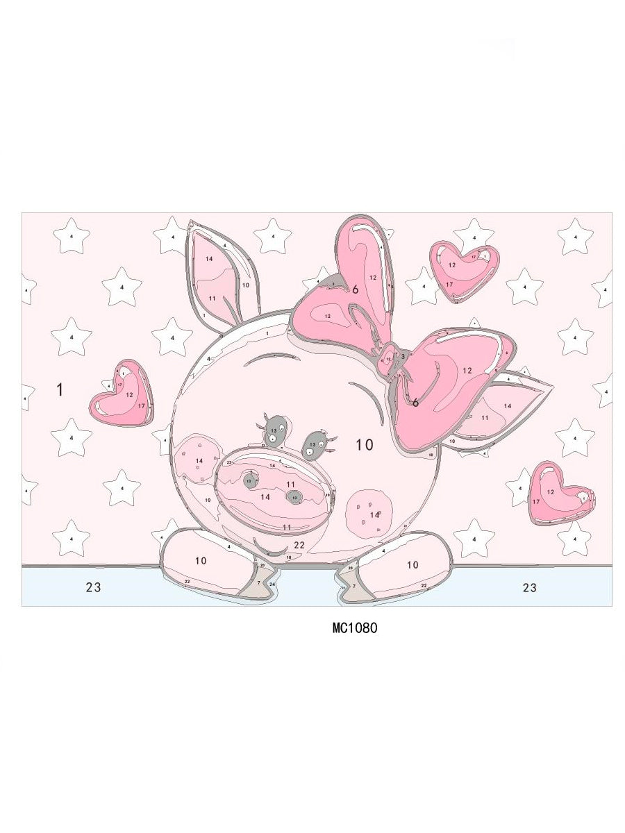 Painting by numbers - MC1080e - Piggy in Love Image 6