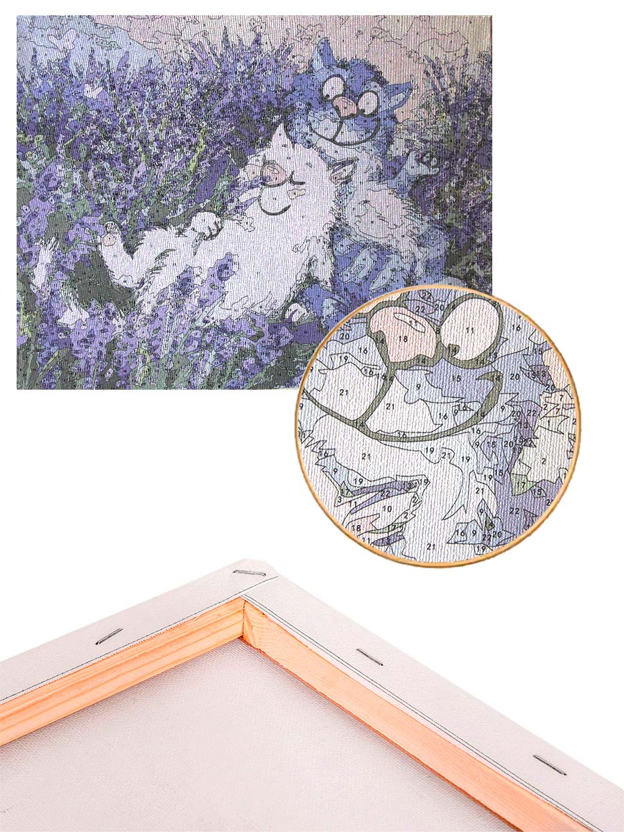 Painting by numbers - ME1133e - Cats - In Lavender Image 6