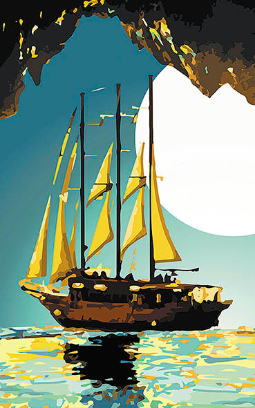 UH03E - Ruhiges Rückwasser (ohne Rahmen)