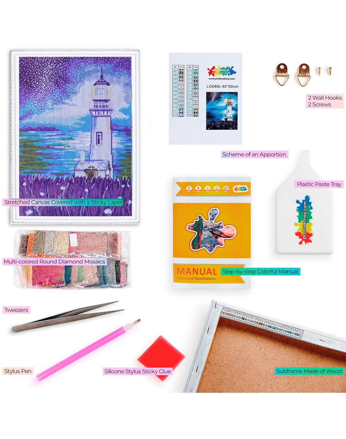 Diamond painting - LG060e - Lighthouse in the Night Image 5