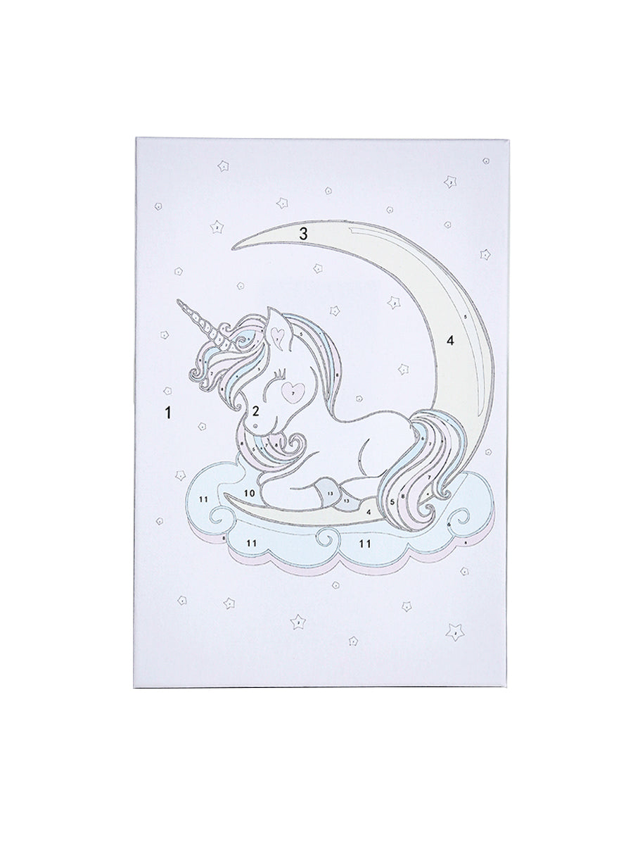 Painting by numbers - MC1098e - Dreaming Baby Unicorn Image 6