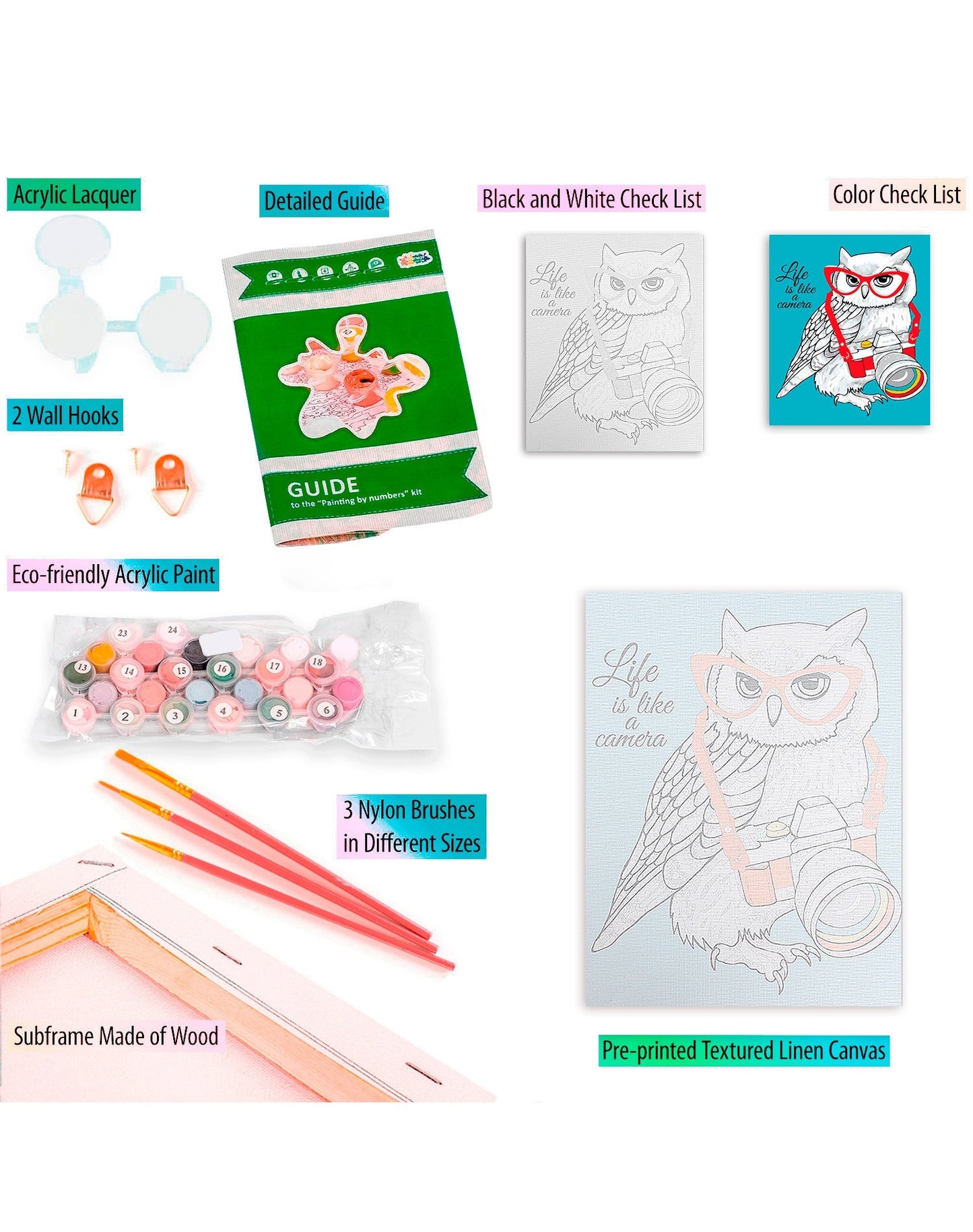 Painting by numbers - ME1126e - Owl - the Photographer Image 5