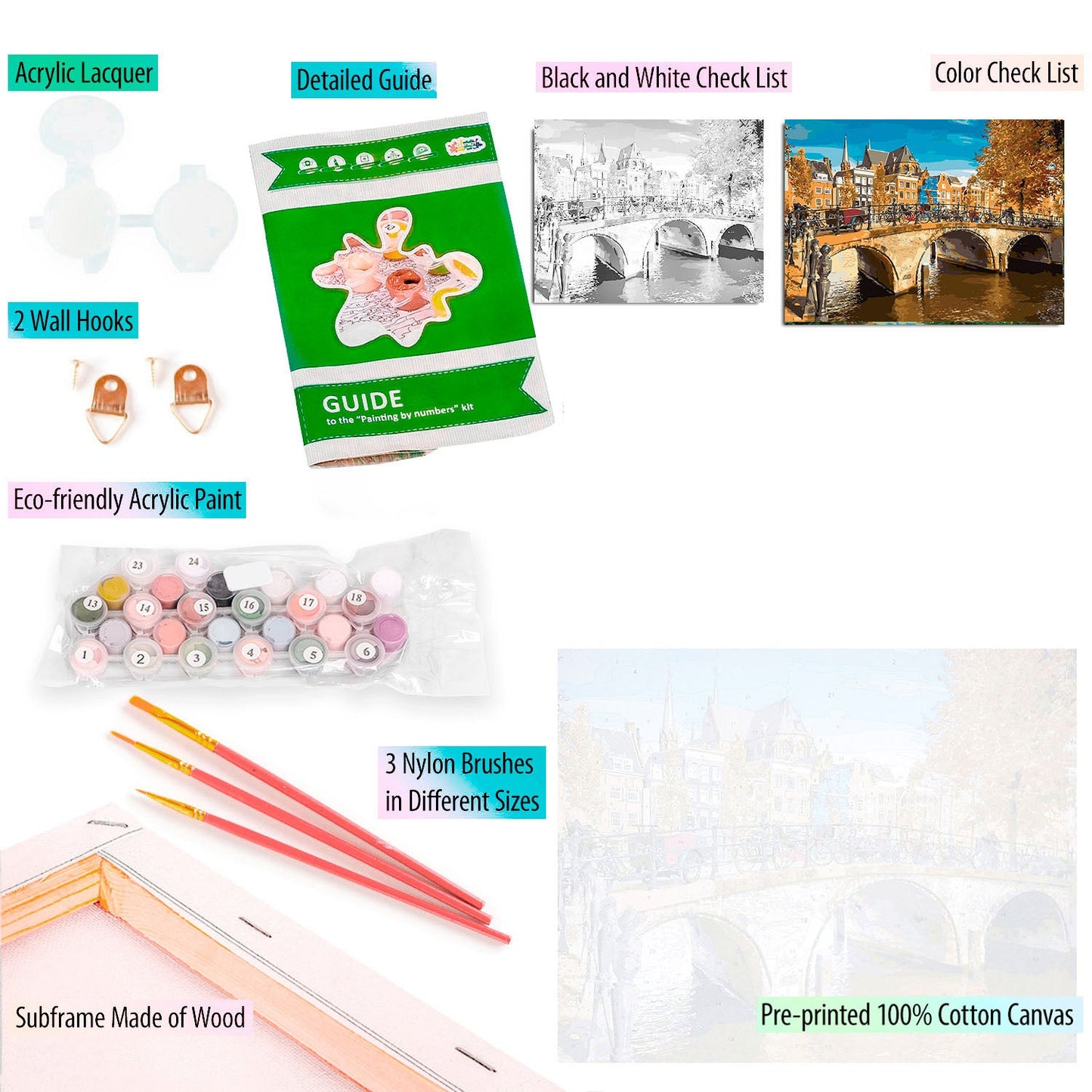 Painting by numbers - MG2135e - Canal in Amsterdam Image 5