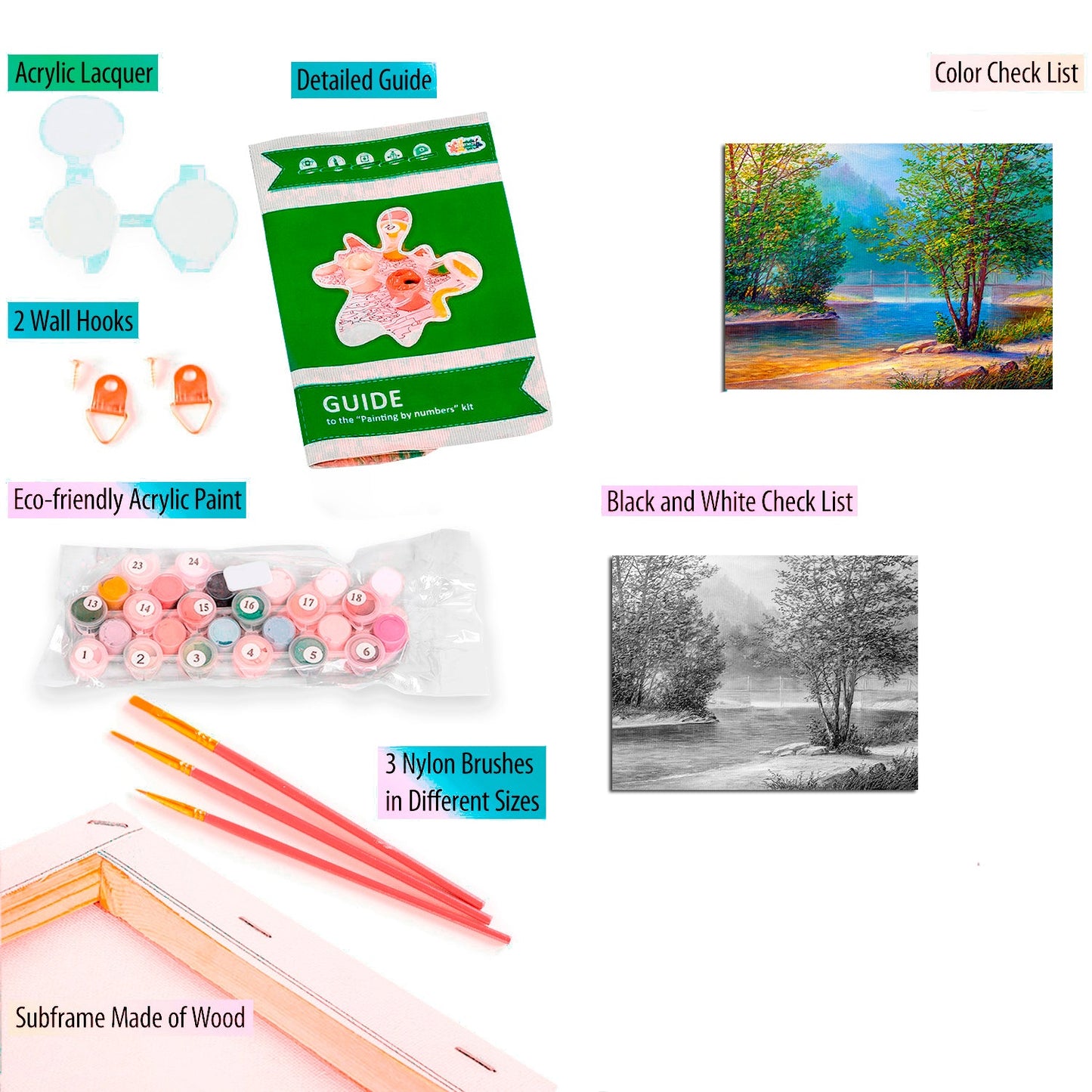 Painting by numbers - MG2151e - Lake Landscape Image 5