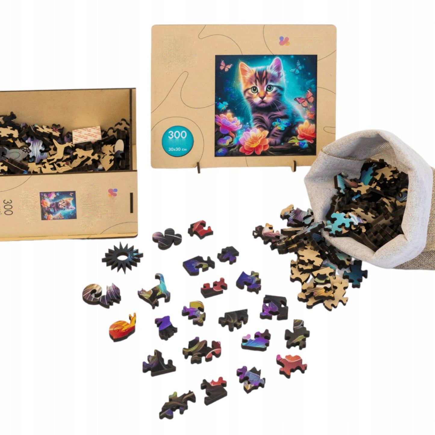 PW030E - Дерев’яні головоломки "Pretty Cat" (300шт)