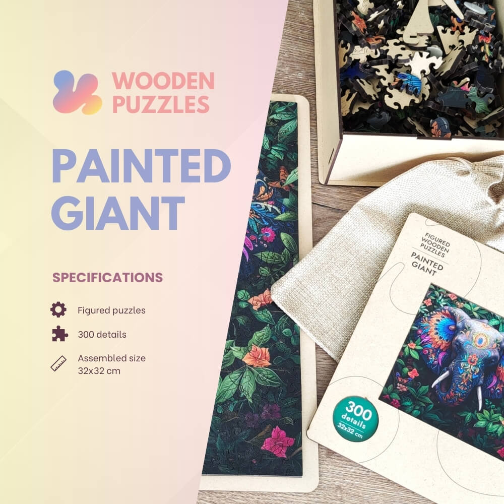 PW044E - Дерев’яні головоломки "Пофарбований гігант"