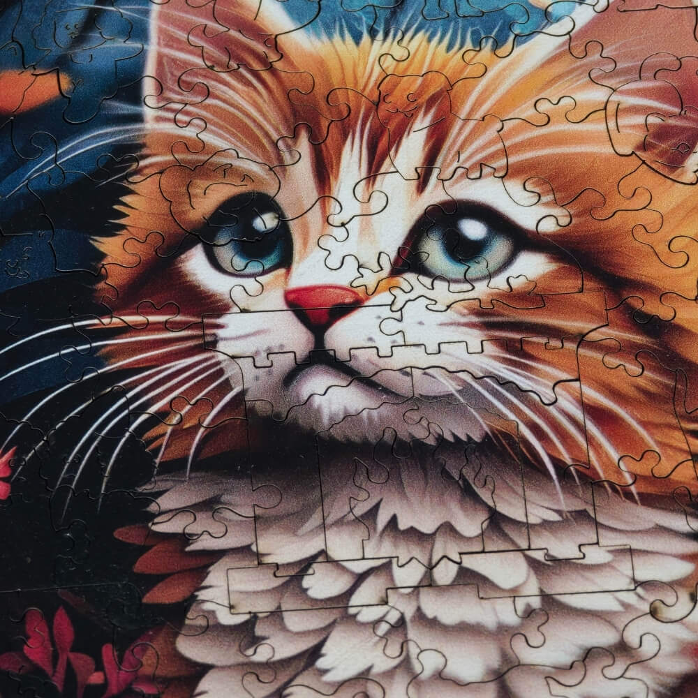 PW038E - деревянные головоломки "Wilderness Kitten"