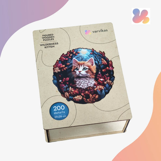 PW038E - Holzrätsel "Wildniskätzchen"