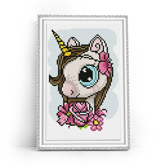 Diamond painting - LC037e - Cute Baby Unicorn Image 1