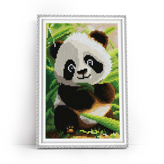 Malarstwo diamentowe-LC060e-Słodka panda