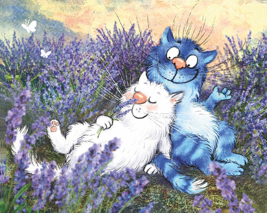 Diamond painting - LG275e - Cats - In Lavender Image 1