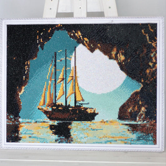 Diamond painting - LG298e - Midnight Ship Image 1