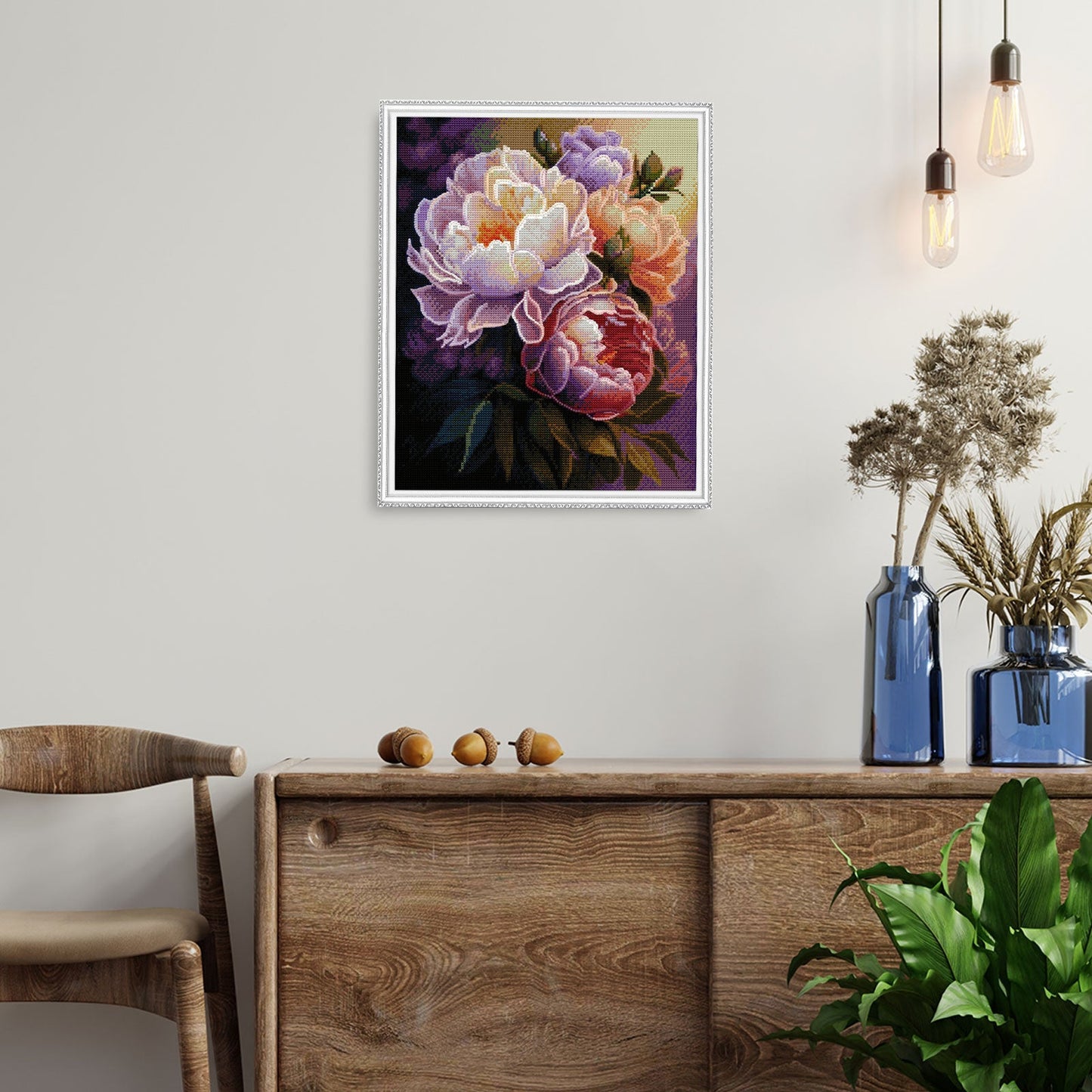 Diamond painting - LG334e - Blossoming peonies Image 2