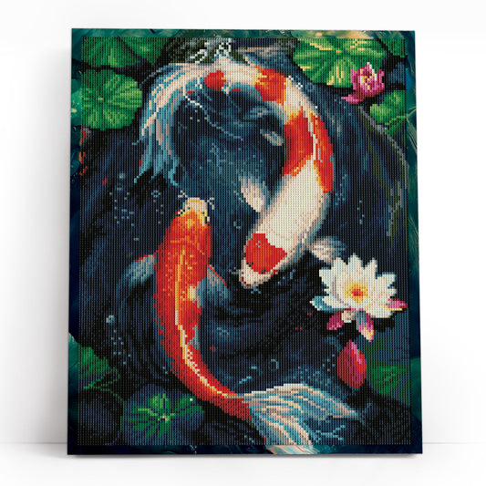 LG360E - Koi Karpfen unter Lotussen