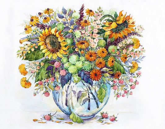 Painting by numbers - MG2062e - Sunflowers in a Vase Image 1