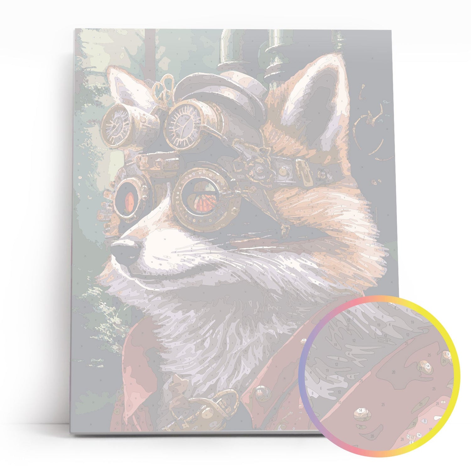 Painting by numbers - MG2469e - Steampunk racoon Image 6