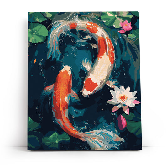 MG2504e - Koi Carp Among Lotuses