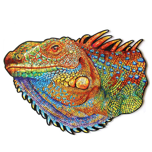 Wooden puzzles - PW001e - Majestic iguana Image 1