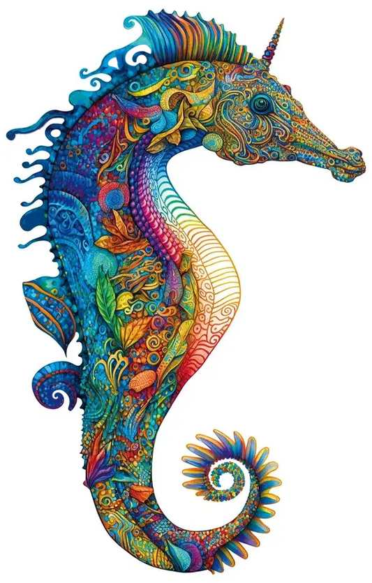 Wooden puzzles - PW020e - Sea Horse Image 1