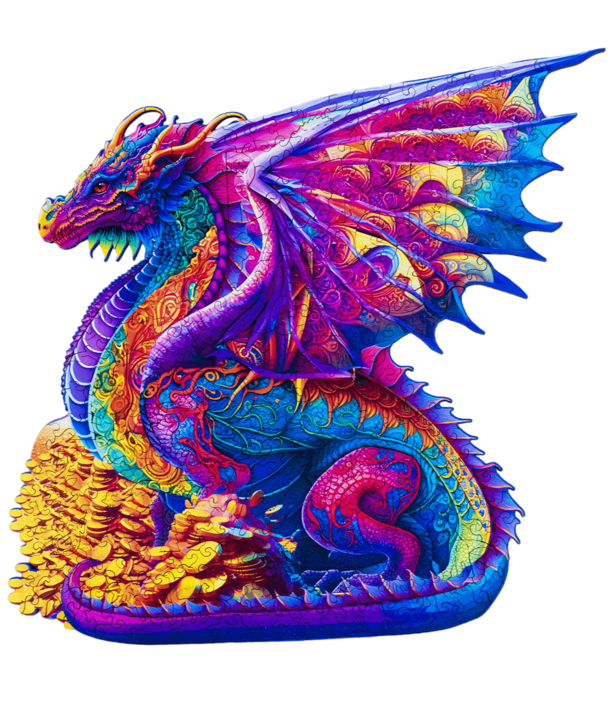 Wooden puzzles - PW022e - Winged dragon Image 3