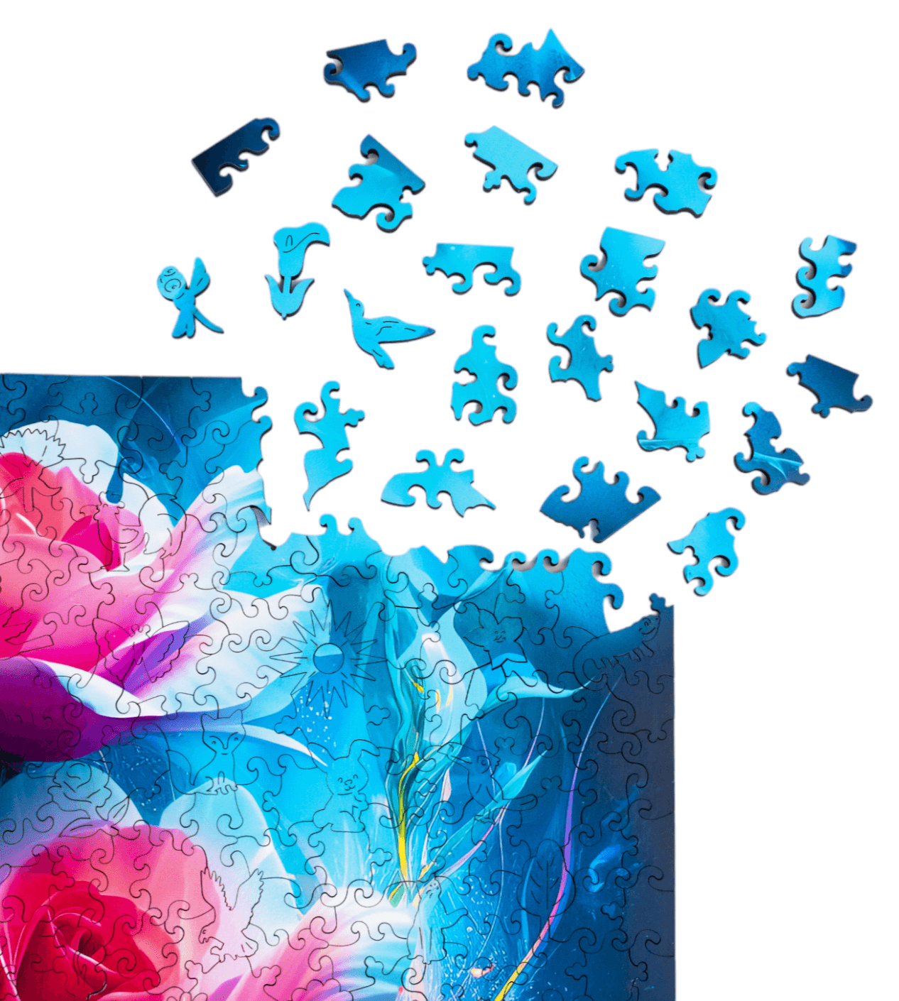 Wooden puzzles - PW028e - Roses Image 2