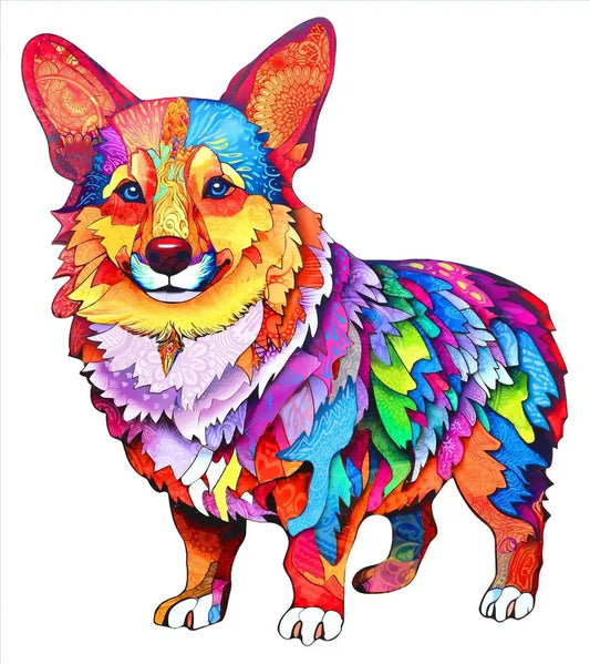 Wooden puzzles - PW032e - Puppy Corgi Image 1