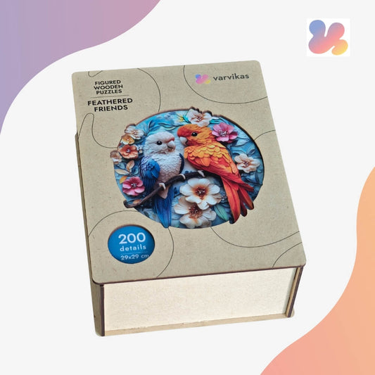 PW041E - Holzrätsel "gefiederte Freunde"
