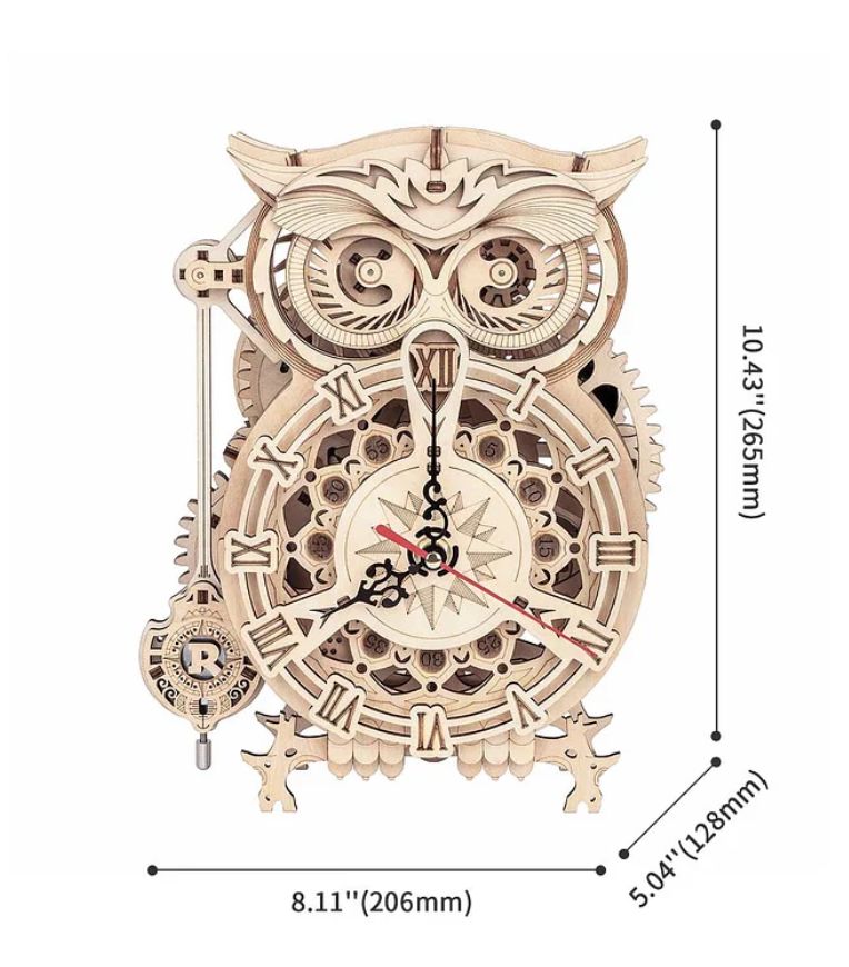 Wooden constructors - RK004e - Owl Clock Image 6