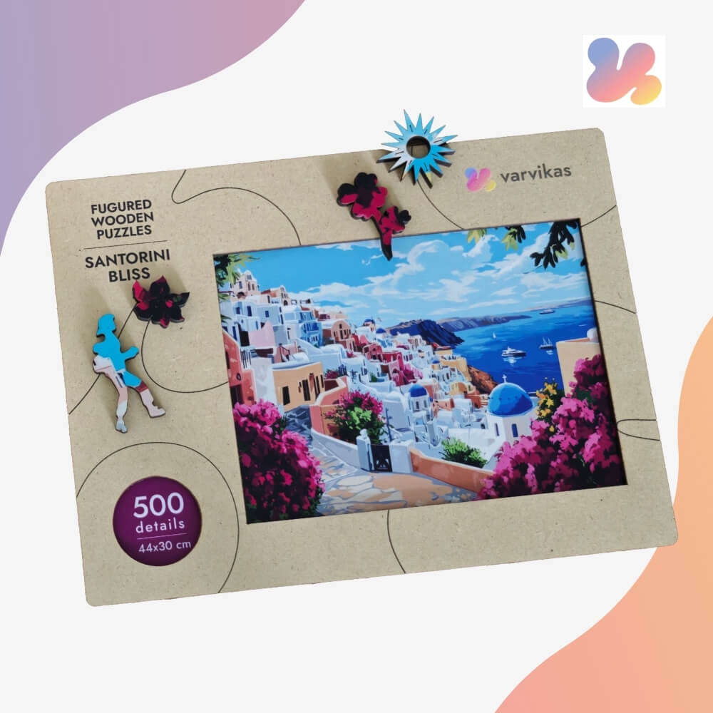 PW048E - Drewniane łamigłówki „Santorini Bliss”