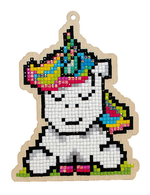 Diamond painting - U0293e - Ranbow unicorn, pendant Image 1