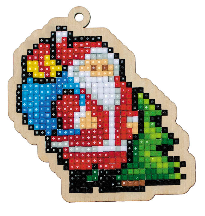 Diamond painting - U0310e - Santa with presents, pendant Image 1