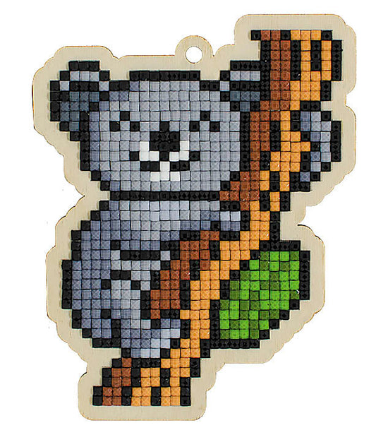 Diamond painting - U0401e - Coala on a branch, pendant Image 1