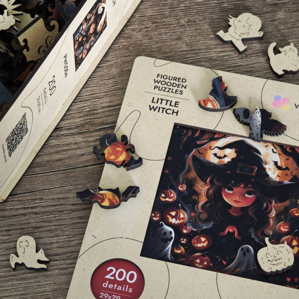 PW050E - Drewniane łamigłówki „Mała czarownica”