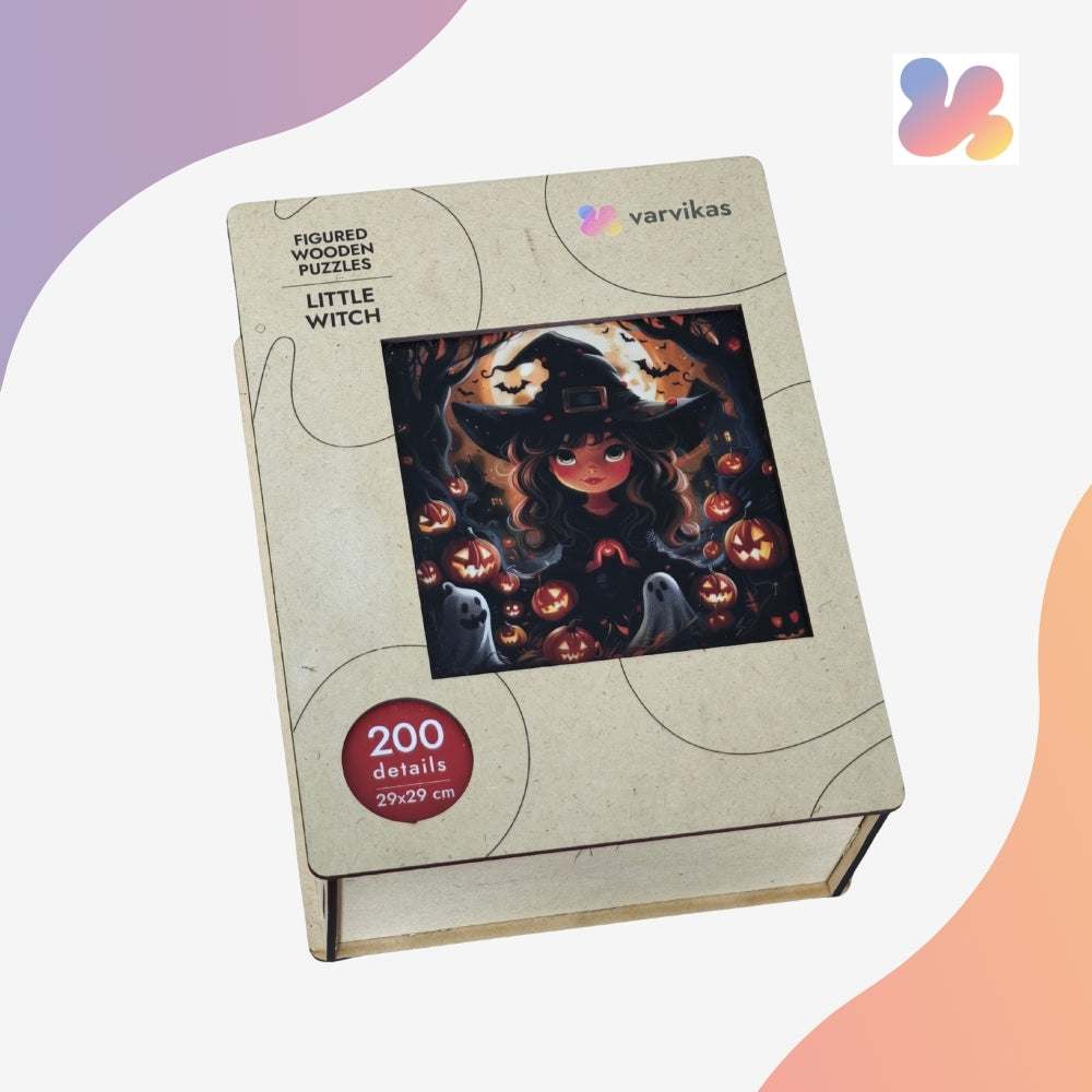 PW050E - Drewniane łamigłówki „Mała czarownica”