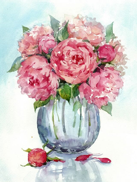 Diamond painting - LG029e - Gentle peonies Image 1