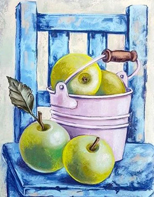 Diamond painting - LG128e - Still Life with Green Apples Image 1