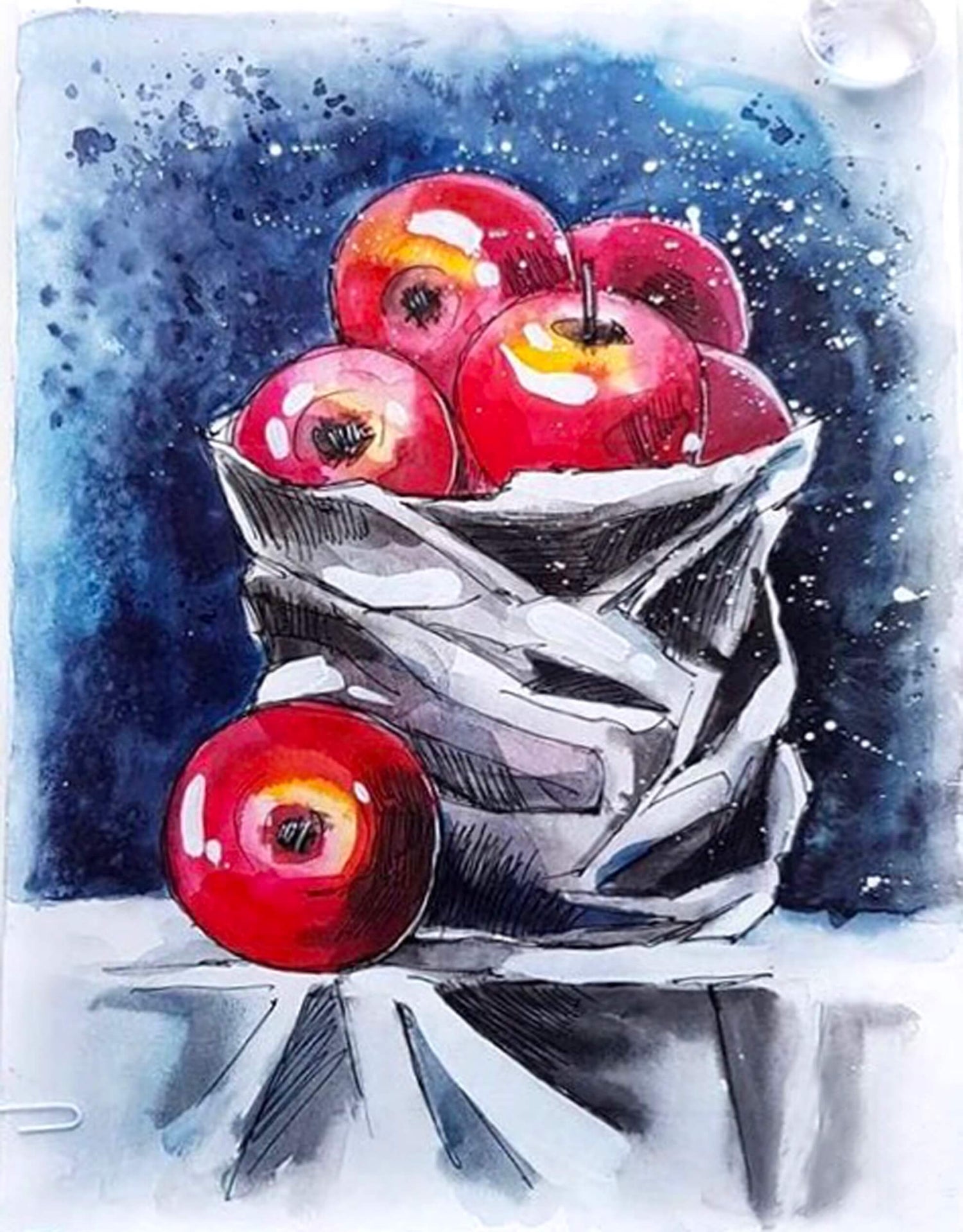 Diamond painting - LG129e - Still Life with Apples Image 1