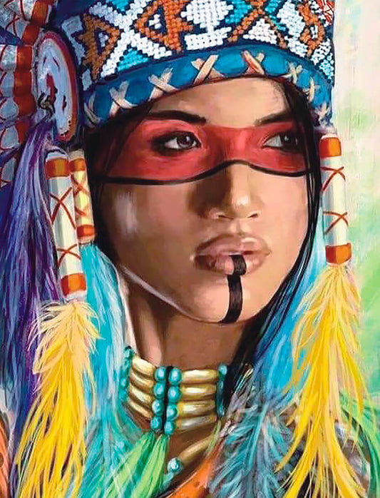 Diamond painting - LG234e - Native American Woman Image 1