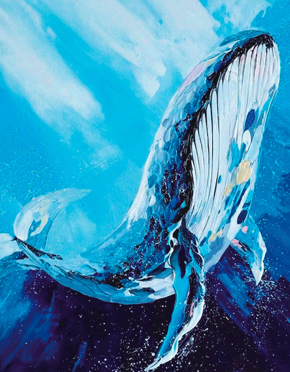 Diamond painting - LG244e - Majestic Whale Image 1