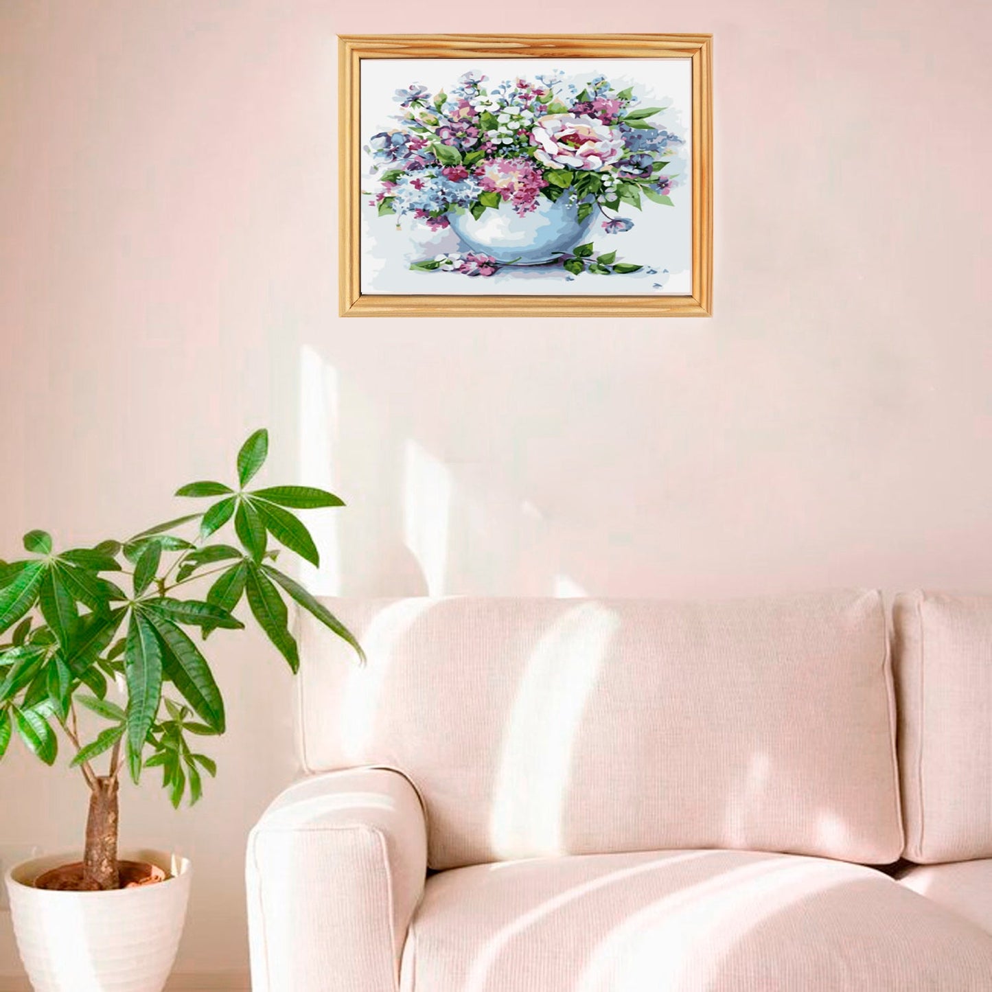 Painting by numbers - MG2102e - Delicate flowers in a white vase Image 2