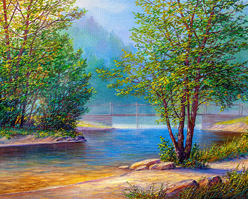 Painting by numbers - MG2151e - Lake Landscape Image 1